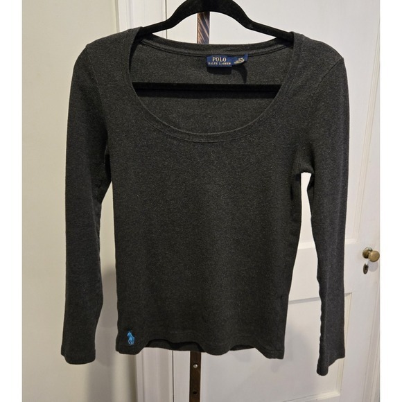 Polo Ralph Lauren Sweaters - POLO Ralph Lauren Gray Lightweight Long Sleeve Sweater w/ Scoop Neckline  Medium